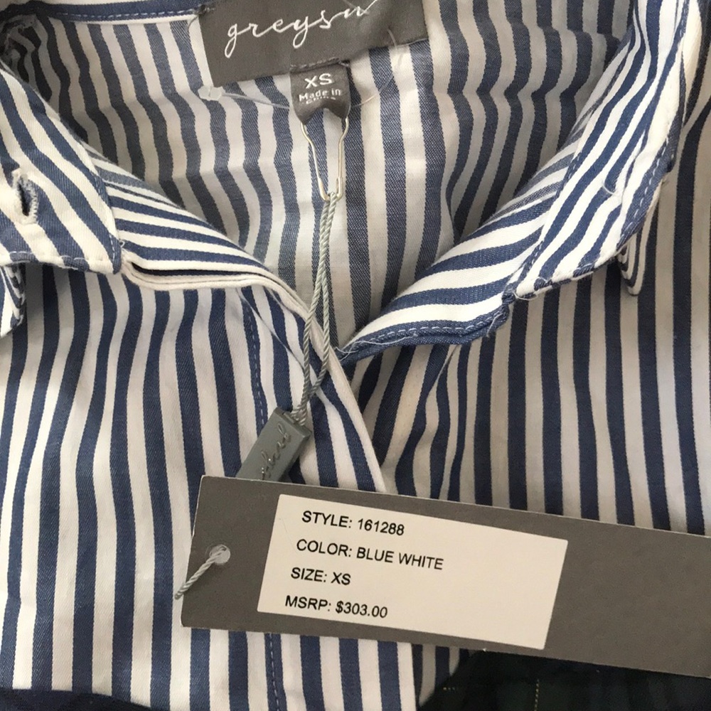 Plaid/striped button down - Picture 6 of 6